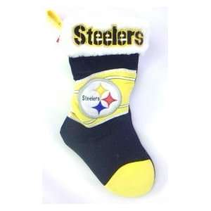  17 Inch NFL Holiday Stocking   Pittsburgh Steelers: Sports 