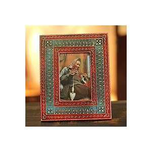  NOVICA Wood picture frame, Festive Forest (4x6)