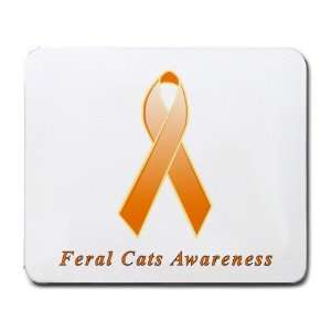  Feral Cats Awareness Ribbon Mouse Pad