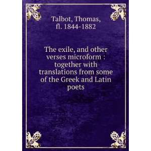   some of the Greek and Latin poets Thomas, fl. 1844 1882 Talbot Books