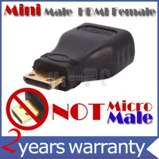 MINI HDMI MALE TO HDMI FEMALE ADAPTER CONNECTOR M F FOR TABLET PC DV 
