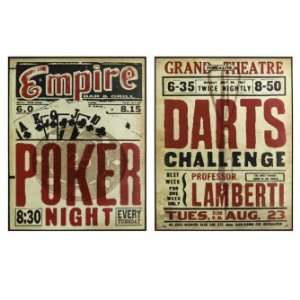  Poker and Darts Wall Decor   Set of 2: Home & Kitchen