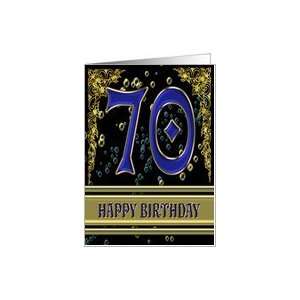   70th Birthday card with elegant golden highlights Card Toys & Games