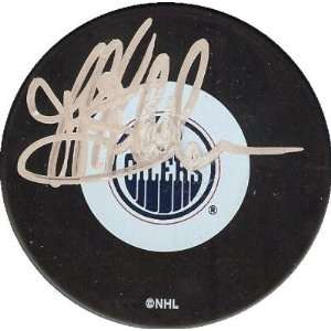 Jeff Beukeboom autographed Hockey Puck (Edmonton Oilers):  