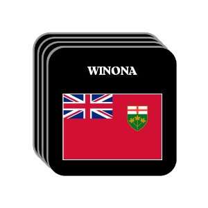  Ontario   WINONA Set of 4 Mini Mousepad Coasters 