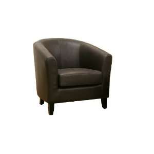  Modern Furniture  Frederick Dark Brown Leather Club Chair 