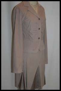 Corduroy/Silk Jacket / Skirt Suit by CALVIN KLEIN 12 10  