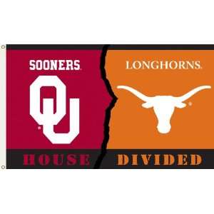   Premium College Flag   Oklahoma   Texas House Divided