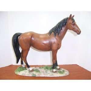 Miniature Brown Horse Statue Sculpture Figurine    10x10  