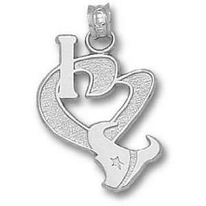  Houston Texans Sterling Silver I Heart Logo 3/4 