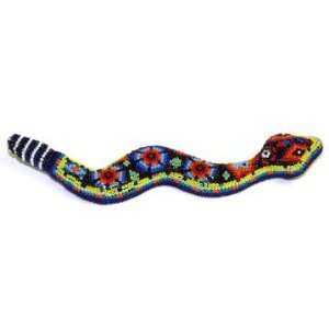  Snake ~ 7.75 Inch ~ Huichol Bead Art