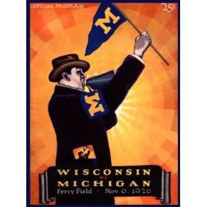  1926 Michigan vs. Wisconsin 22 x 30 Canvas Historic Football 