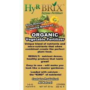  HyR Brix Organic Vegetable Fertilizer 20lb. Bag Patio 