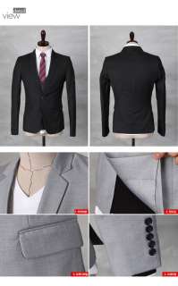 Bros Mens 1 Button Slim Blazer jacket Gray XS,S,M,L  