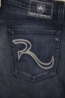 Mens Rock & Republic Jeans Henlee size 38 X 30L New Dressy Pain Blue 