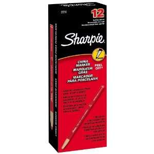  Sharpie Peel Off China Markers, 12 Red Markers (2059 