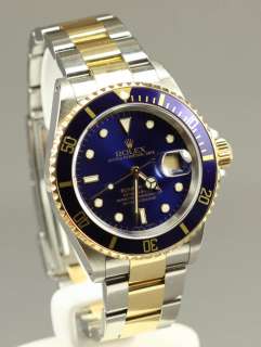 Rolex Submariner   Blue Face   18K Yellow Gold & Stainless Bracelet 