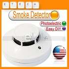 wired led fire alarm alert photoelectric smoke detector home security 