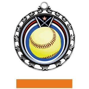 Custom Hasty Awards Softball Eclipse Insert Medals M 4401 SILVER MEDAL 