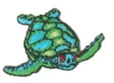 Sea Turtle Embroidered Iron On Patch Applique 632529  