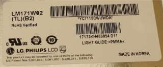 Apple iMac Intel C2D iSight 17 LCD Screen A1208 LG Philips LM171W02 