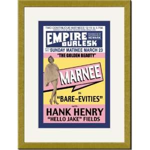   Gold Framed/Matted Print 17x23, Marnee in Bare Evities