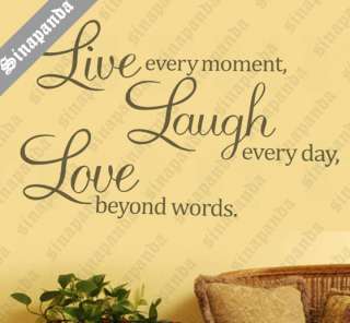 S45*70BIG LIVE LAUGH LOVE WALL STICKER ART DECAL DECOR QUOTE SAYING 