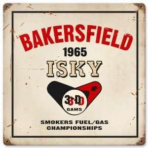  Bakersfield isky Automotive Vintage Metal Sign   Victory 