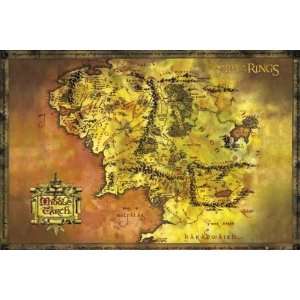   Poster   Classic Map Of Middle Earth (36 x 24 inches)