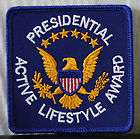 Presidential Active Lifestyle Award Patch 3 x 3 Eagle w/ 6 stars 