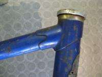 Vintage Londoner Raleigh built lugged steel bicycle bike frame blue 
