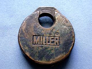 Antique Miller Champion 6 Lever Made in USA Brass Lock  