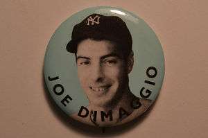 Vintage 1940s Joe DiMaggio New York Yankees Stadium 1.75 Pin Button 
