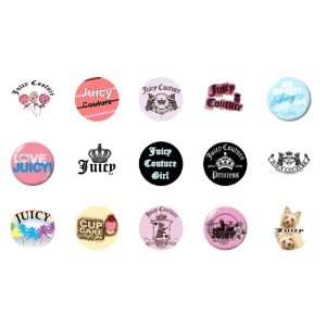  Juicy Couture 1 Button / Pin / Badge Set 