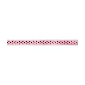   Ribbon 3/8X50 Yards Pink W/Brown Dots JD3/8 93 Arts, Crafts & Sewing