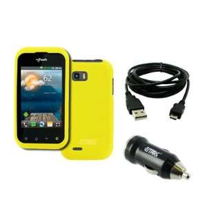  EMPIRE LG MyTouch Q C800 Rubberized Case Cover (Yellow 