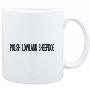  Mug White  Polish Lowland Sheepdog  SIMPLE / CRACKED 