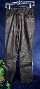 Heavy Black Leather ETCHES LEDER WINGS Pants Size 38  