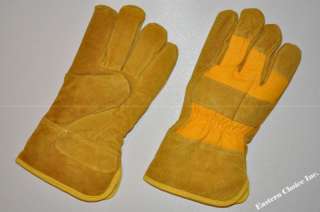 12Pr. Full Leather Palm Fleece Lined Winter Work Glove  