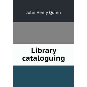  Library cataloguing John Henry Quinn Books
