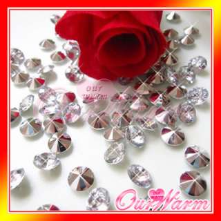 1000 Silver Diamond Confetti 10mm 4CT Big Wedding Party  