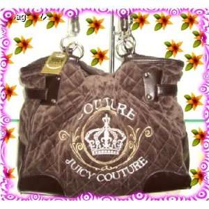 JUICY COUTURE BROWN VELOUR BAG: Everything Else