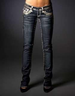 Laguna Beach Jeans Womens Embroidered WHITE MAGNUM w/ 2G AB Crystals 