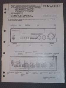 Kenwood Service Manual~KRF V5020/V7020~VR 305/306/355  