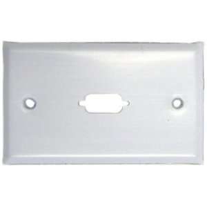 1 Port DB9 / HD15 (VGA) Stainless Wall Plate