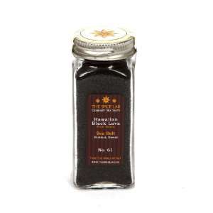 Hawaiian Black Lava (Kilauea) (Fine) Sea Salt   in Spice Bottle 