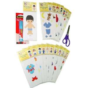  Adorable Kinders 20 Piece Ivan Paper Doll Set: Toys 