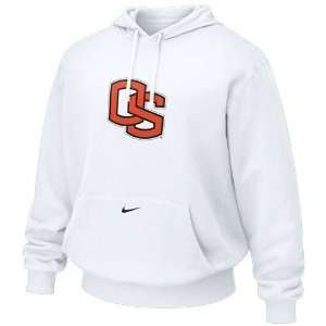  Nike Oregon State Beavers White Tackle Twill Logo Hoody 