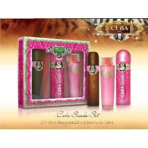 Cuba Jungle Snake Gift Set By Cuba for Women Perfume, Deorant Spray 