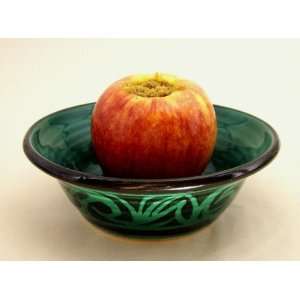  Green Celtic Apple Baker by Moonfire Pottery Kitchen 